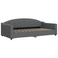 TAGESBETT Dunkelgrau 100/200 Cm Stoff - Grau, Textil (100/200cm) - vidaXL