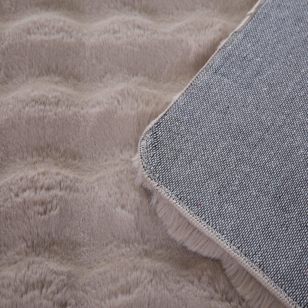 TEPPICH Waschbar Hochflor Uni Polyester Wohnzimmer Beige Rechteckig 120x170 - Beige, Textil (120/170cm) - KADIMA DESIGN