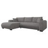 ECKSOFA Merkos - Greige/Schwarz, Holz/Textil (285/188cm) - MIRJAN24