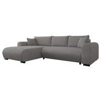 ECKSOFA Merkos - Greige/Schwarz, Holz/Textil (285/188cm) - MIRJAN24