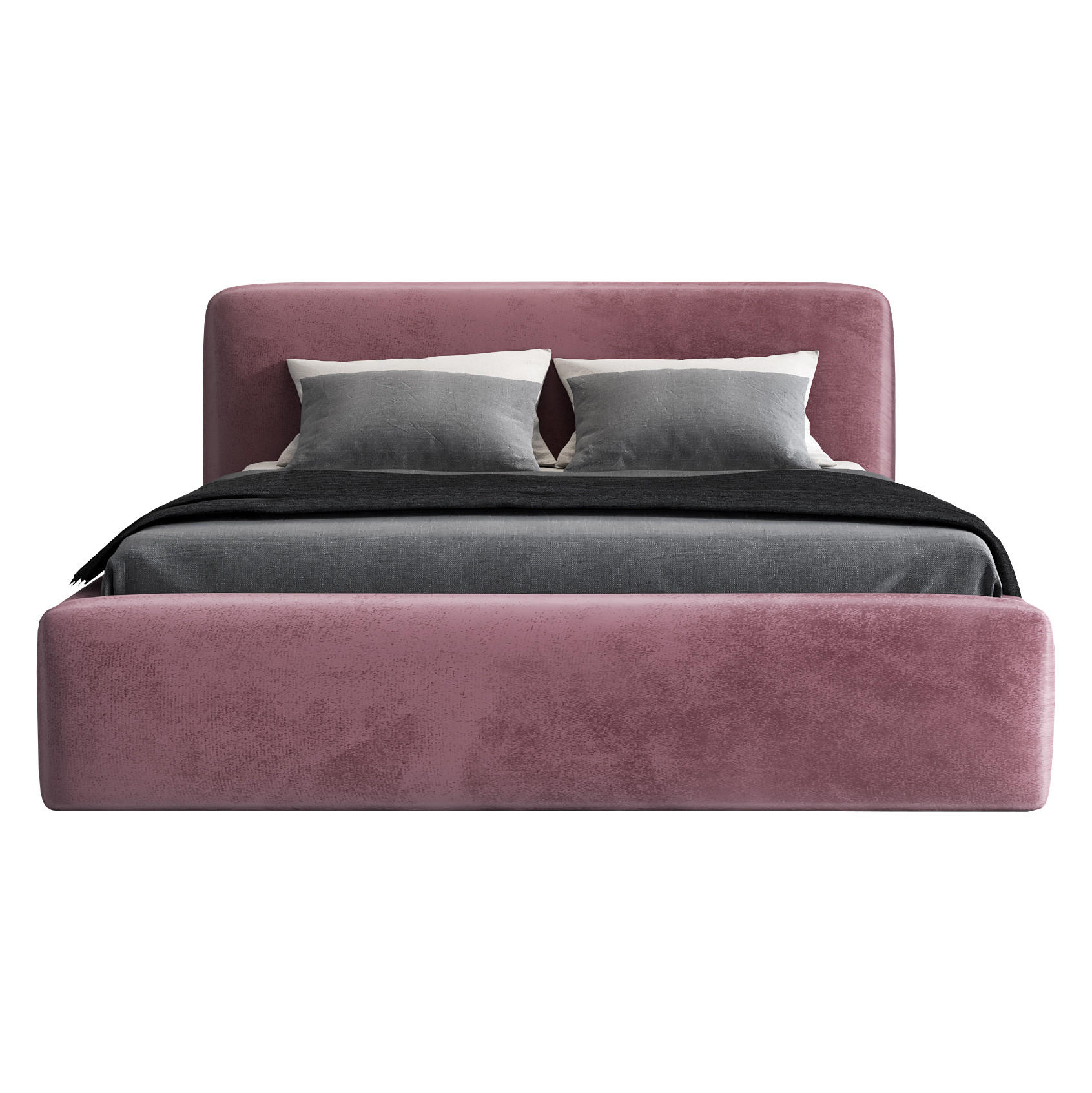 POLSTERBETT LUMO 90x200 Rosa - Rosa, Textil (90/200cm) - A&J MöbelLand