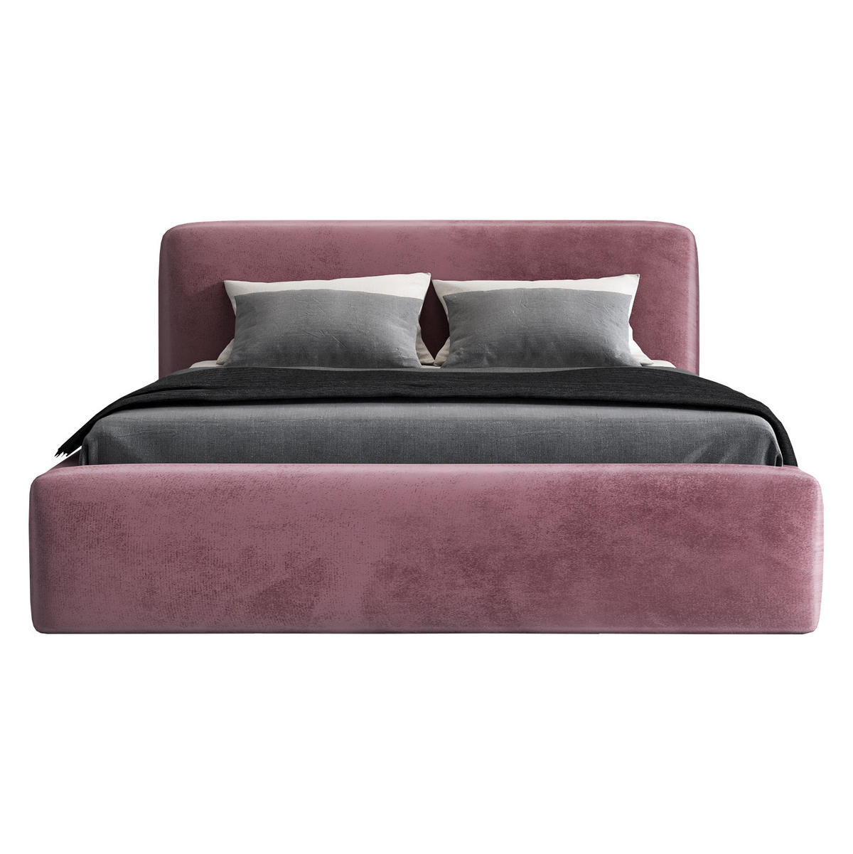 POLSTERBETT LUMO 120x200 Rosa - Rosa, Textil (120/200cm) - A&J MöbelLand