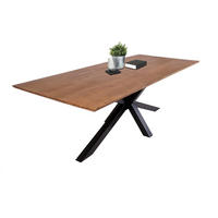 ESSTISCH ABBY - Schwarz/Braun, Holz/Metall (80/140/77cm) - SAM