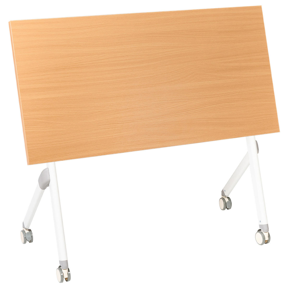 PSACÍ STŮL Skládací Hnědý 120/60 cm Bendi - bílá/hnědá, kompozitní dřevo (60/120/73cm) - Beliani