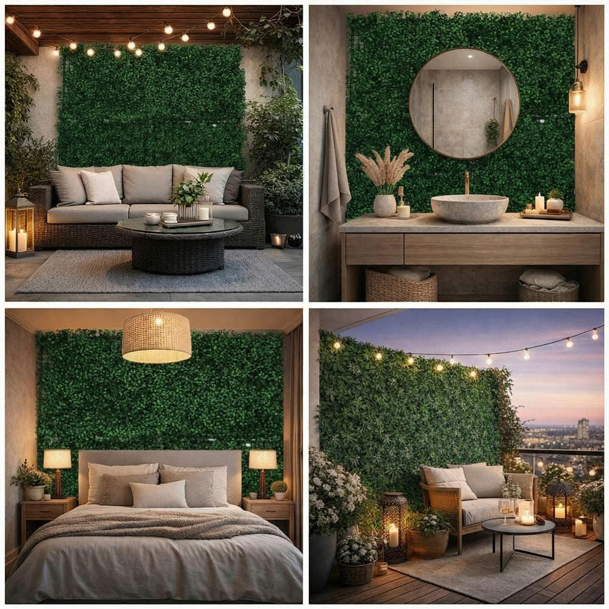 WANDFLIESE Grün - Grün, Kunststoff (49/4cm) - MCW