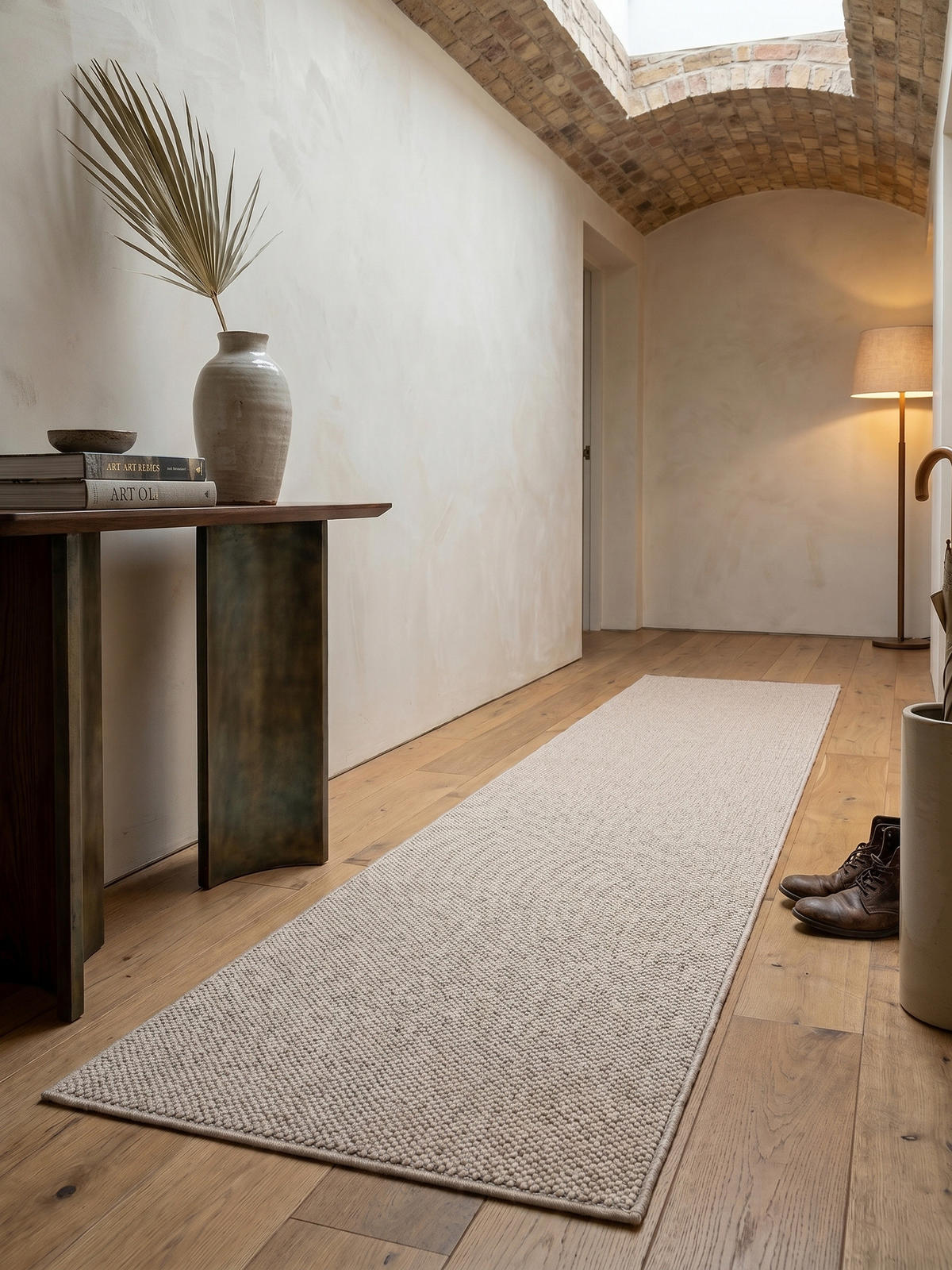 TEPPICH Flachgewebe LANGAU in Beige, meliert, 80 x 250 cm - Beige, Textil (80/250cm) - KADIMA DESIGN
