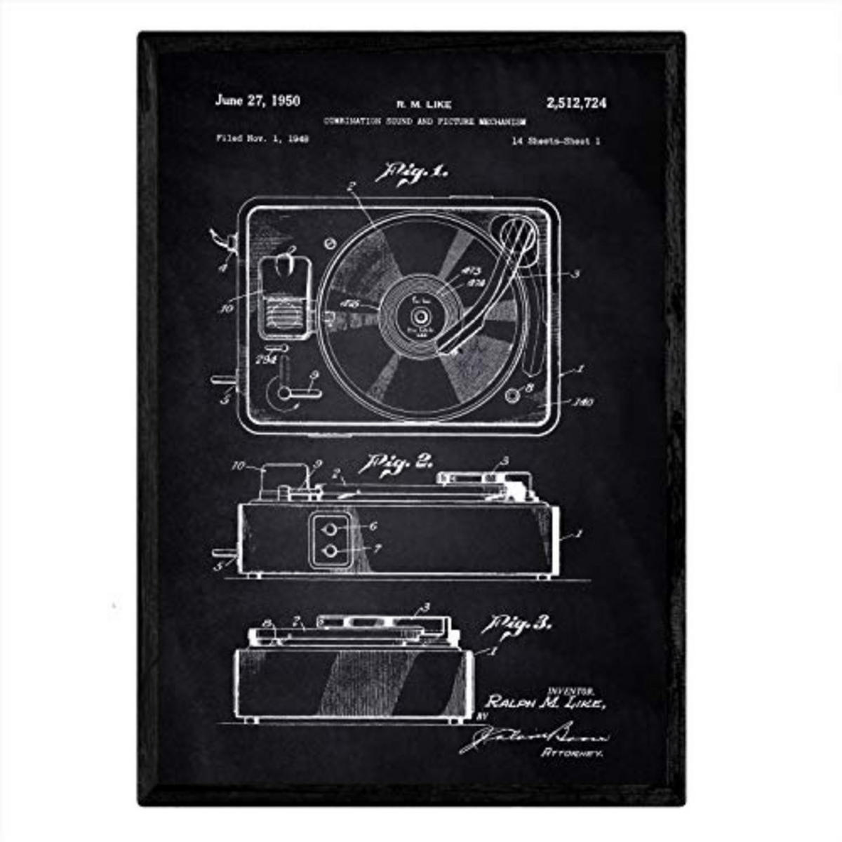 POSTER Ton & Bild Patent 3 A3 Rahmenlos - Klar, Papier (29.7/5/42cm) - Nacnic