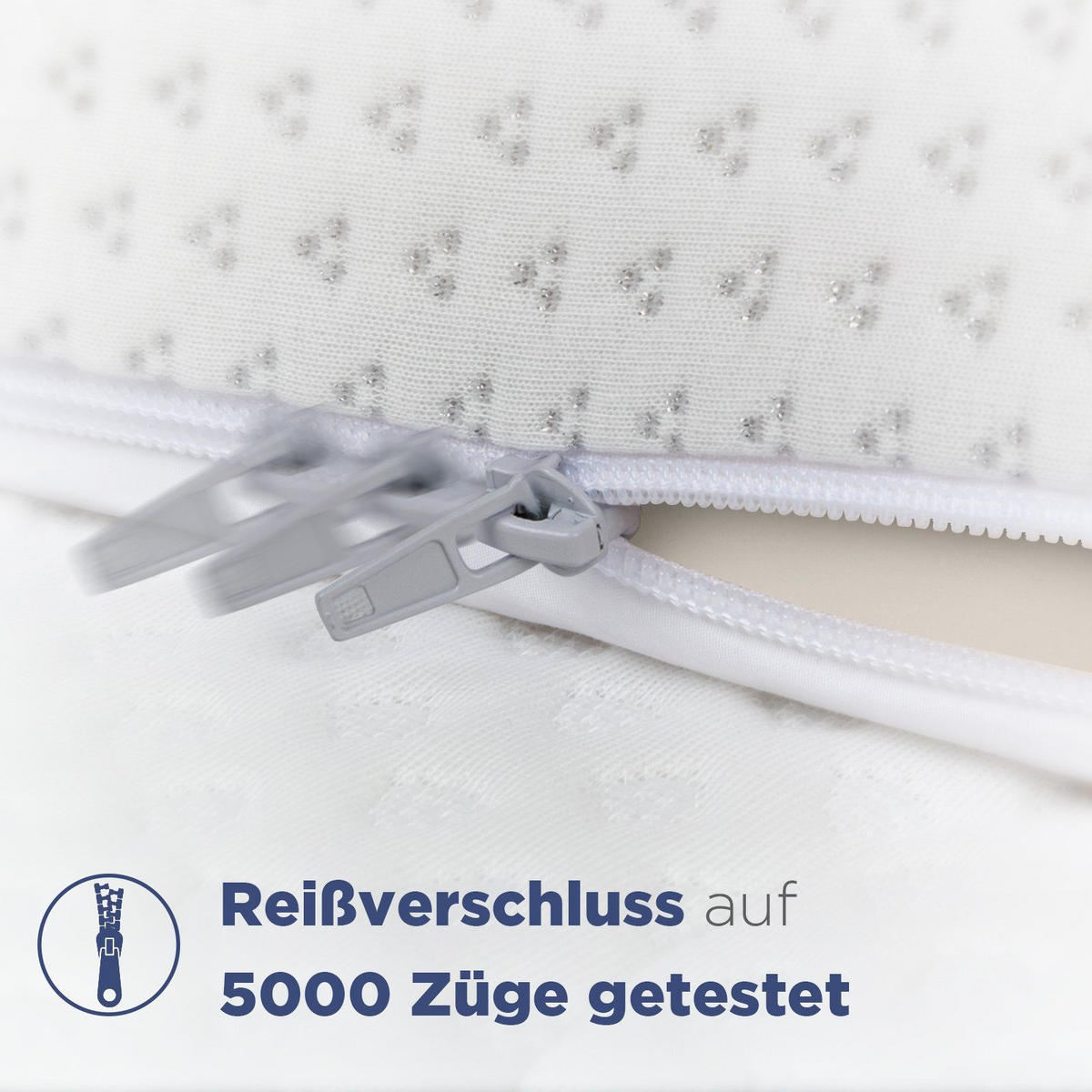 MATRATZENAUFLAGE MEMOSILVER weiß 90x200 cm - Weiß, Kunststoff - Vitapur