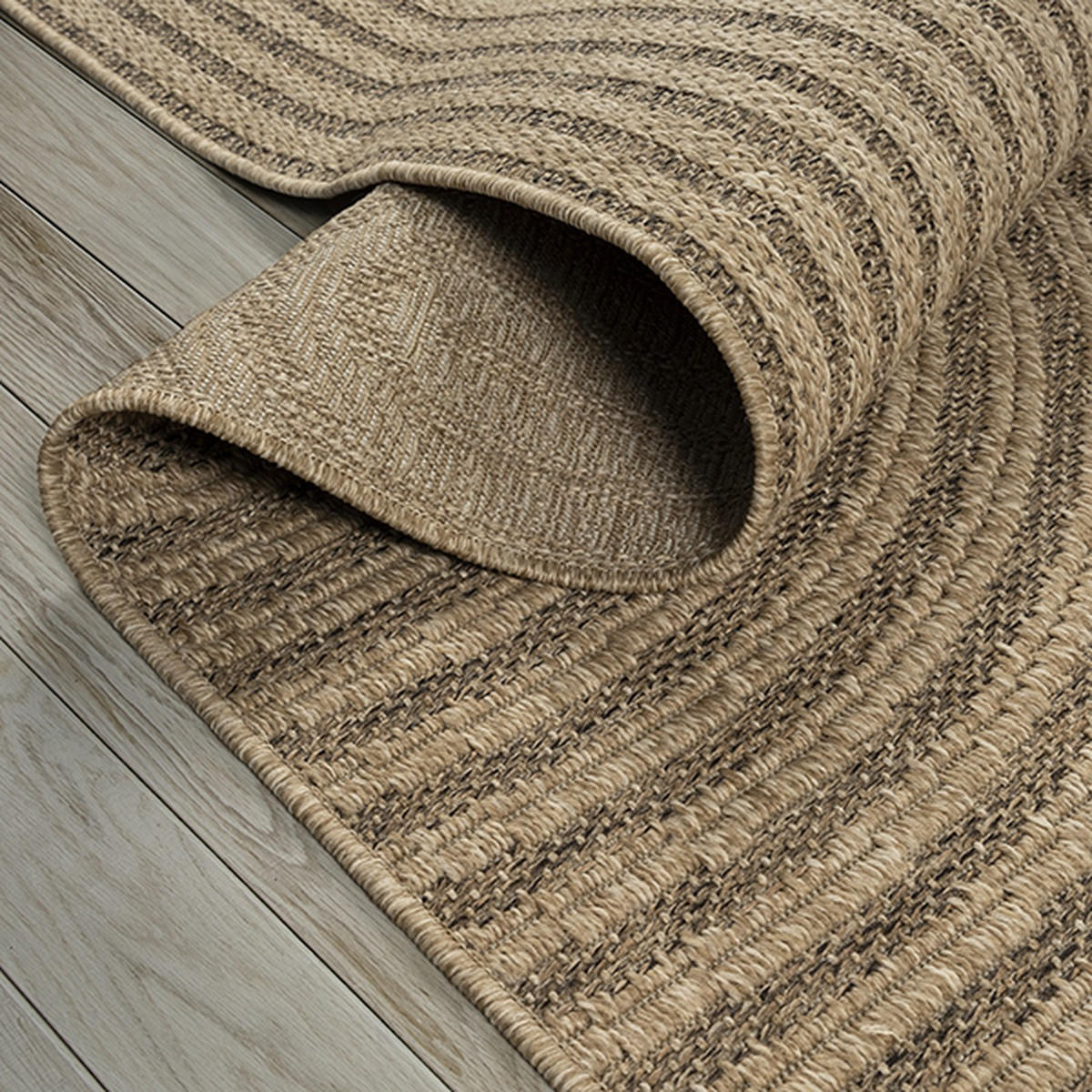 FLACHWEBTEPPICH Geometrisch CORDEV Polypropylen Natur 160 x 230 cm - Beige, Textil (160/230cm) - KADIMA DESIGN