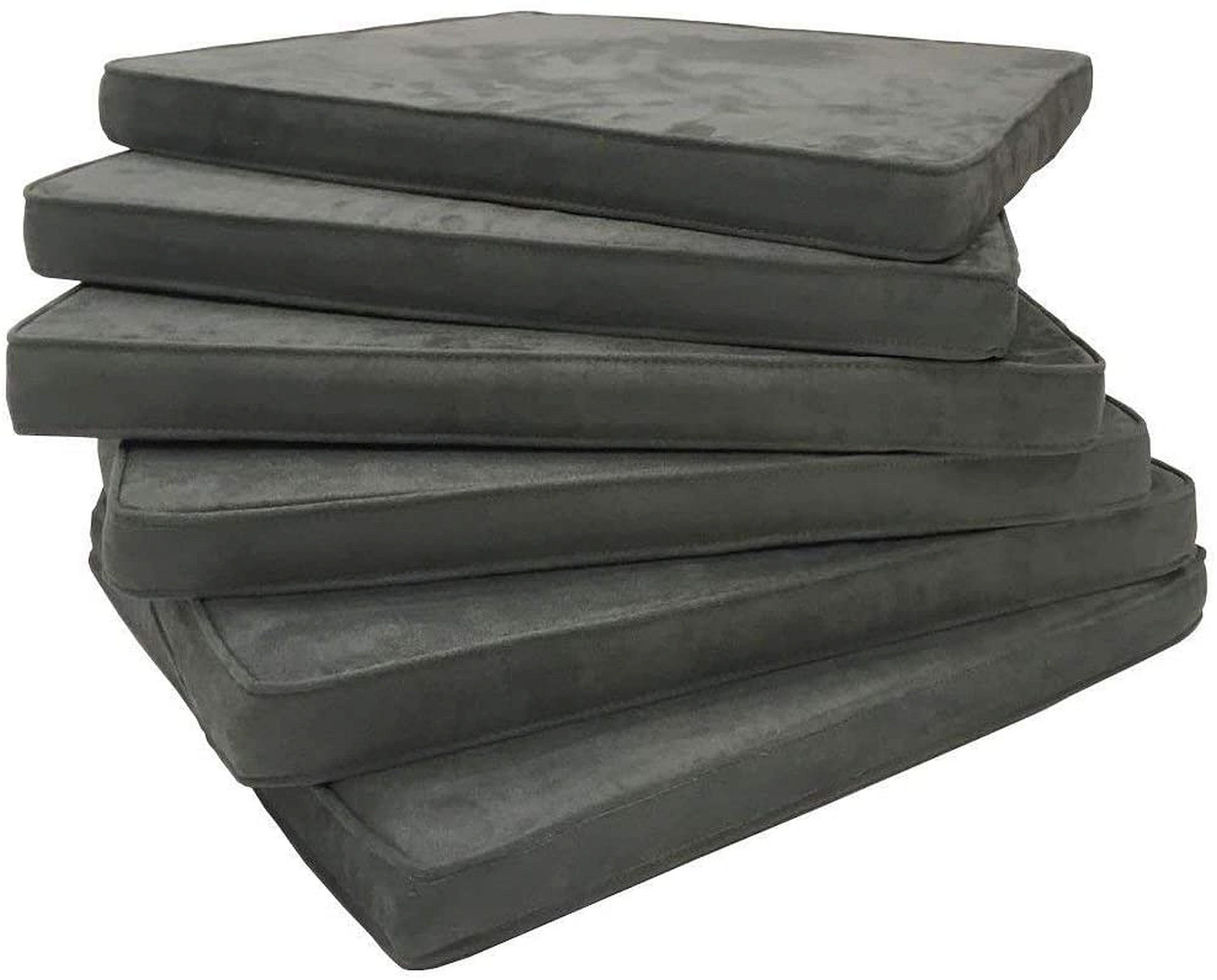 SITZKISSEN Larissa MFg 6 Set - Grau, Textil (42/46/4cm) - Sedex