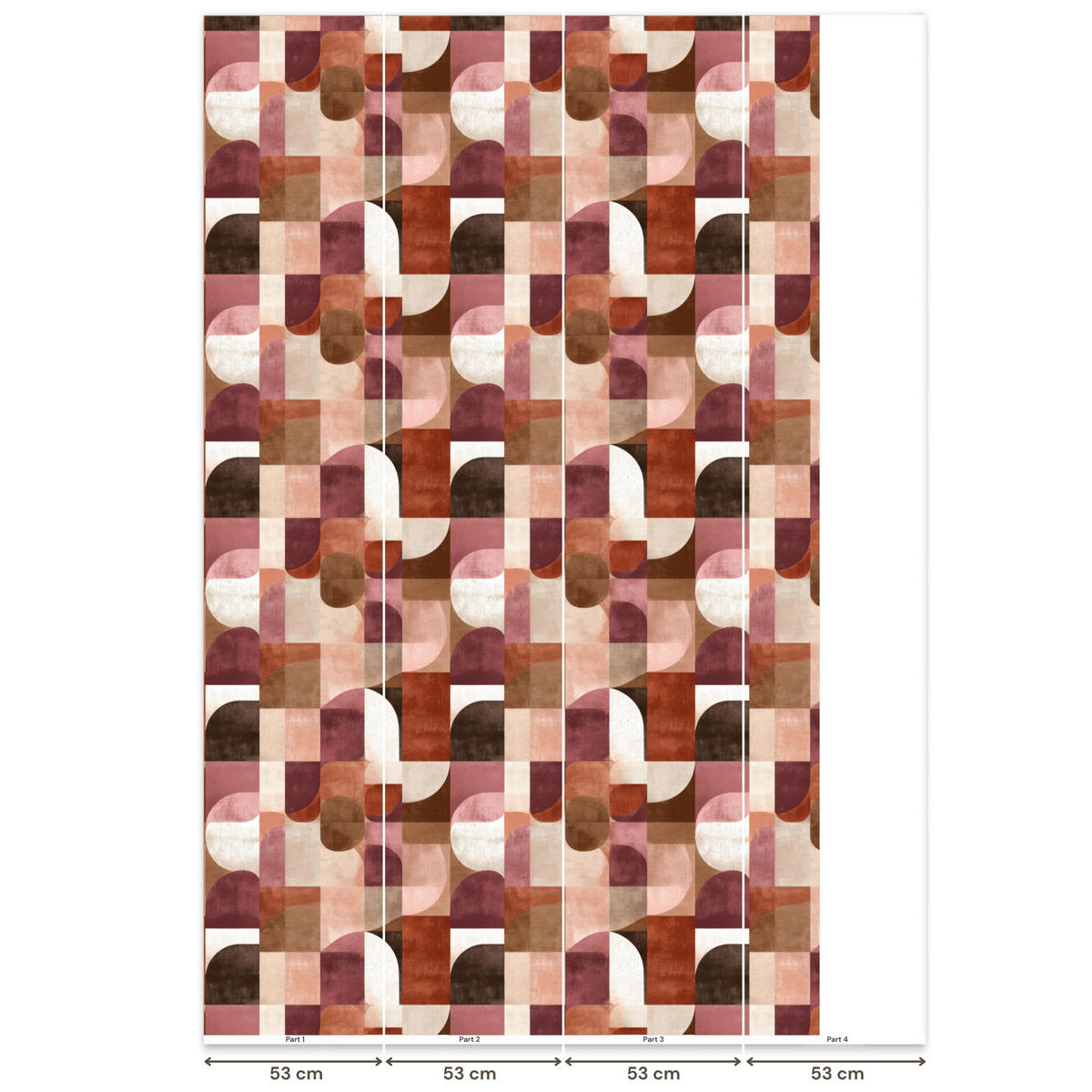 TAPETE - Geometrie - Modern - Retro - 160x280 cm - Multicolor, Papier (160/280cm) - OnlyWow