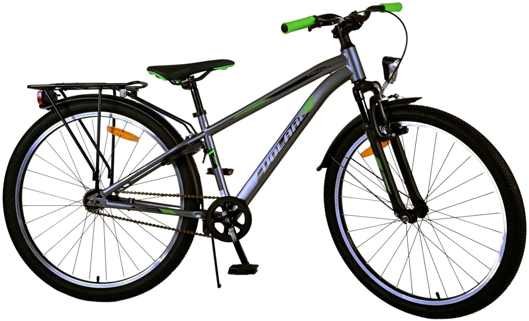 KINDERFAHRRAD Cross - Jungen - Rücktritt + Handbremse - 26 Zoll - Grau - Silberfarben, Metall (77cm) - TPFSports
