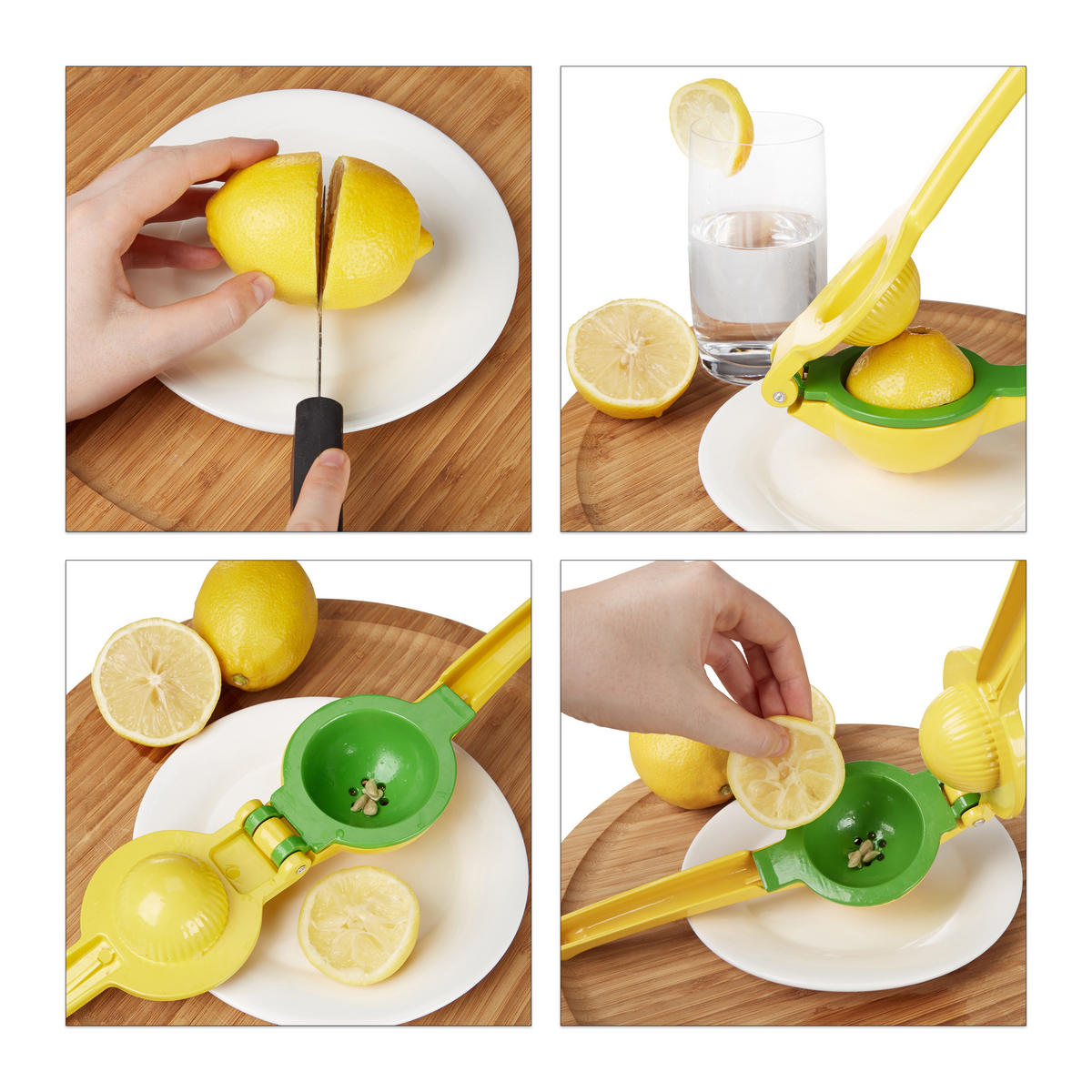 ZITRUSPRESSE - Gelb, Metall (7.5/5.5/22cm) - Relaxdays