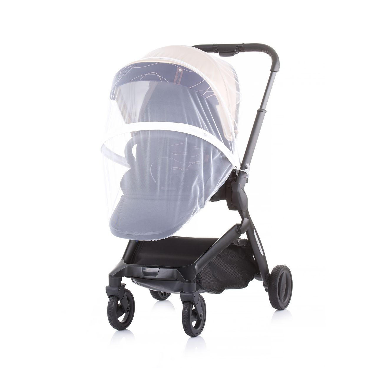 MOSKITONETZ Lux weiß Insektenschutz, Kinderwagen, Buggy, Reißverschluss, universell passend - Weiß, Textil - Chipolino