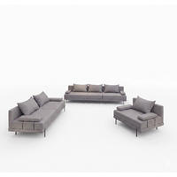 GARTENMÖBEL Set BAHAMA - 6 Personen - Wetterfeste Balkonmöbel & Terrassenmöbel Außen - Moderne Lounge Möbel für Garten - Terrasse - Grau - Grau, Kunststoff - Trada