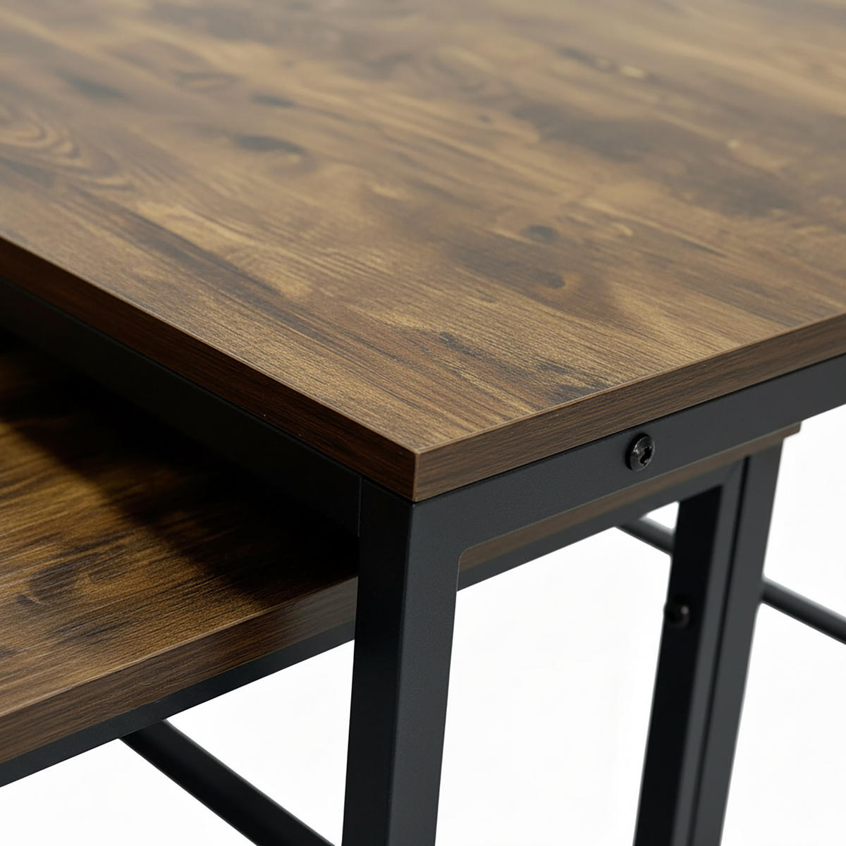 2-TLG.SATZTISCH-SET - Multicolor, Holzwerkstoff/Kunststoff (75/75/42cm) - Relaxdays