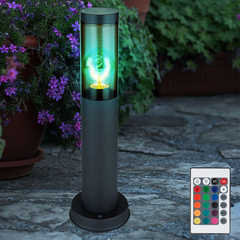 LED WEGELEUCHTE Edelstahl Grau - Grau, Metall (12.7/12.7/45cm) - Globo Lighting