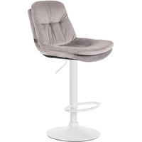 BARHOCKER Samt grau - Schwarz/Grau, Textil (46/94/54cm) - CLP