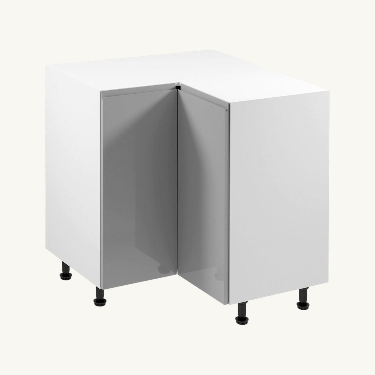 WINKELKÜCHE 260 x 210 cm Glanzia – KU-S11 – Grau – Grau / Hochglanz - Grau, Holzwerkstoff (260/212/210cm) - hi-markt