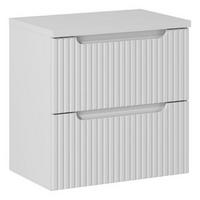 WASCHTISCHUNTERSCHRANK 60 cm 2 Teile - Nova White N BM101 in Weiß/Matt - Weiß, Holz (60/57/40cm)