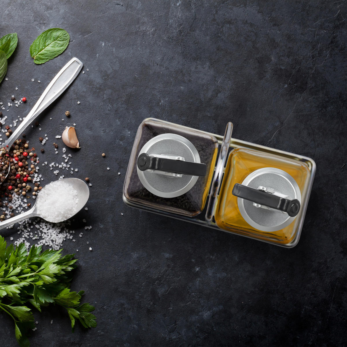 ESSIG-ÖLSPENDER - Transparent, Glas/Kunststoff (11/27.5/6cm) - Relaxdays