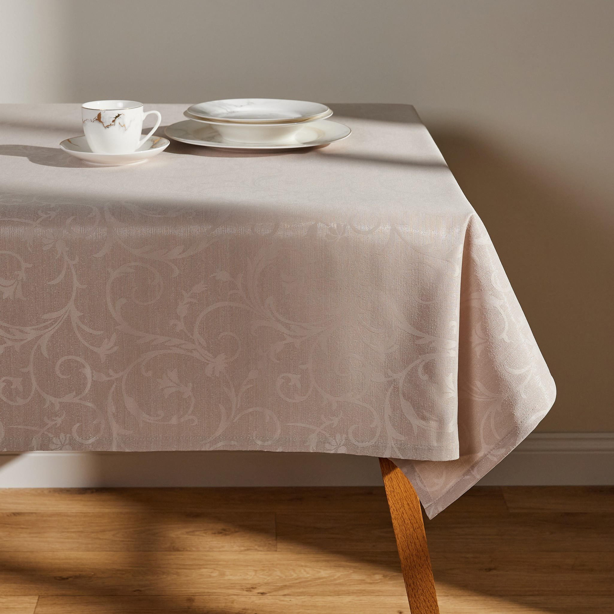 TISCHDECKE Avenis - Ecru, Textil (180/130/1cm) - home&you