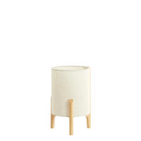 TISCHLAMPE Litto Braun Ø22/33 cm - Braun, Holz (22/22/33cm) - Light & Living