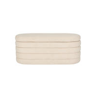 SITZBANK Zuma met Stauraum 114 cm Weiß/ Beige - Beige, Kunststoff (43/47/114cm) - Housecraft Living