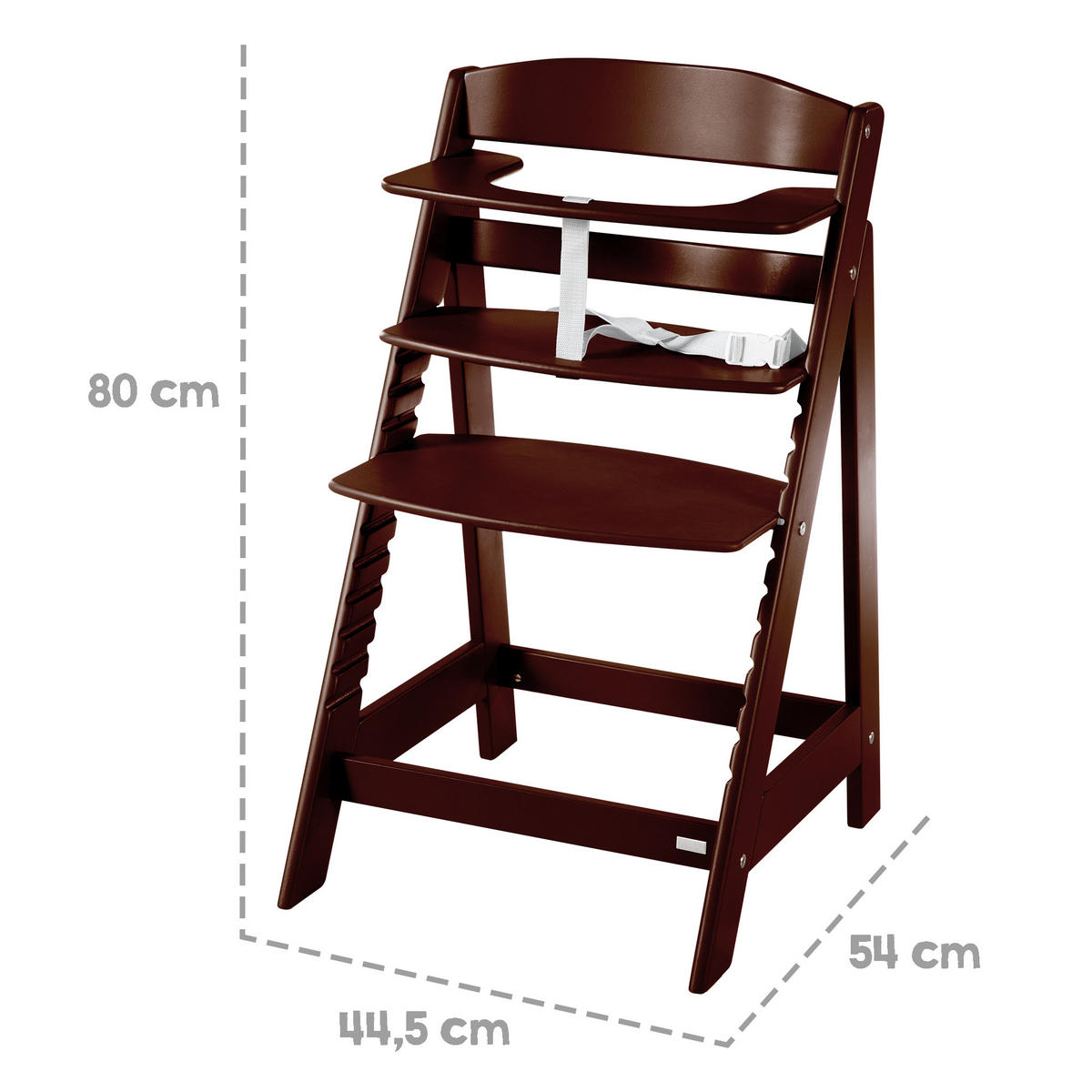 KINDERHOCHSTUHL Sit Up Flex Braun - Dunkelbraun, Holzwerkstoff (44.5/80/54cm) - Roba