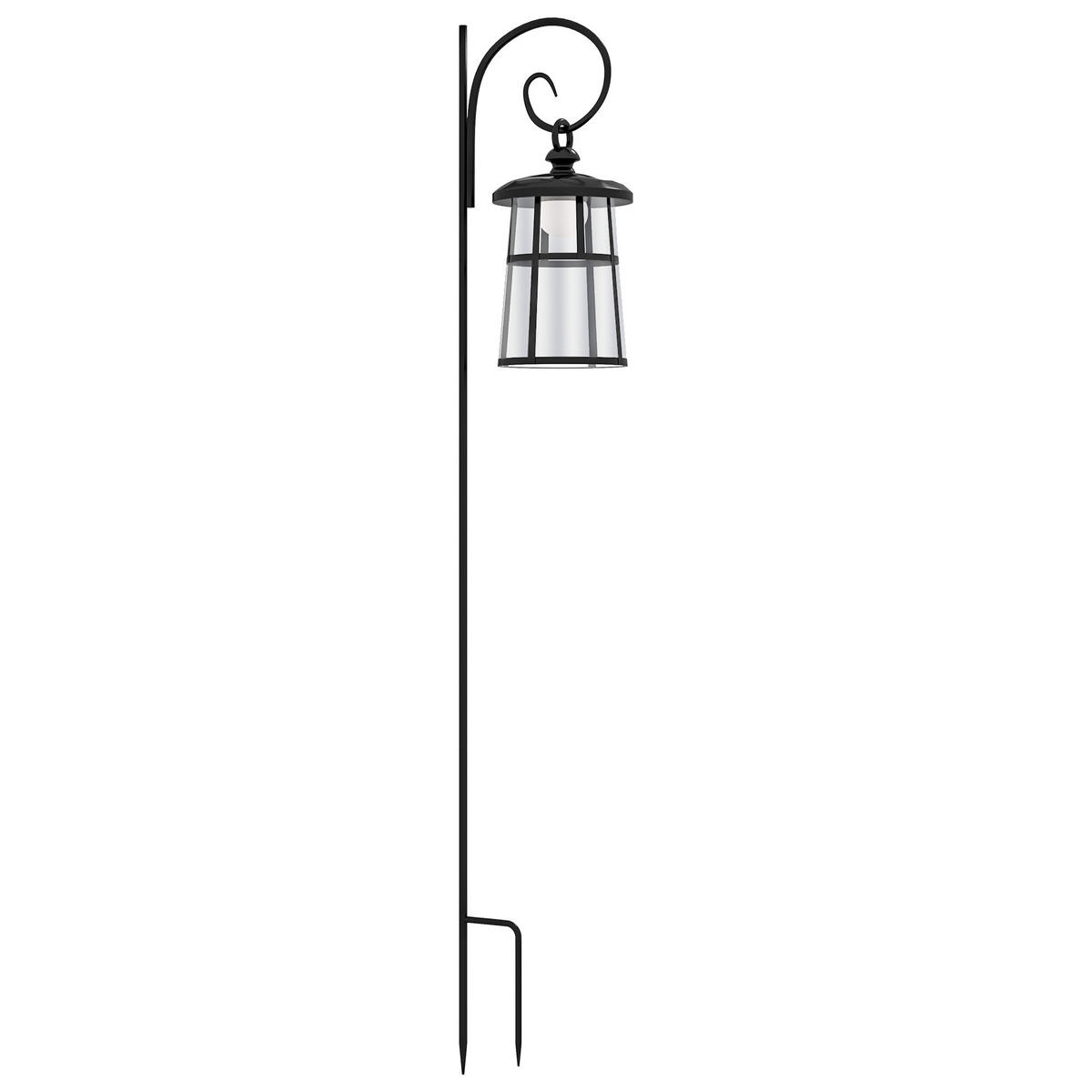 GARTENLATERNE, Schwarz, ABS, Metall - Schwarz, Metall (16.5/21.5/122cm) - Outsunny