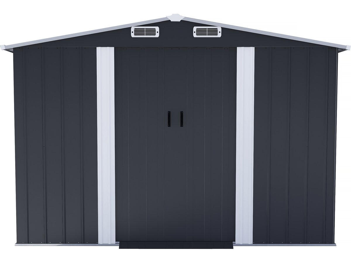 METALL-GARTENHAUS boston Grau - Grau, Metall (191/193/277cm) - Habitat Garten