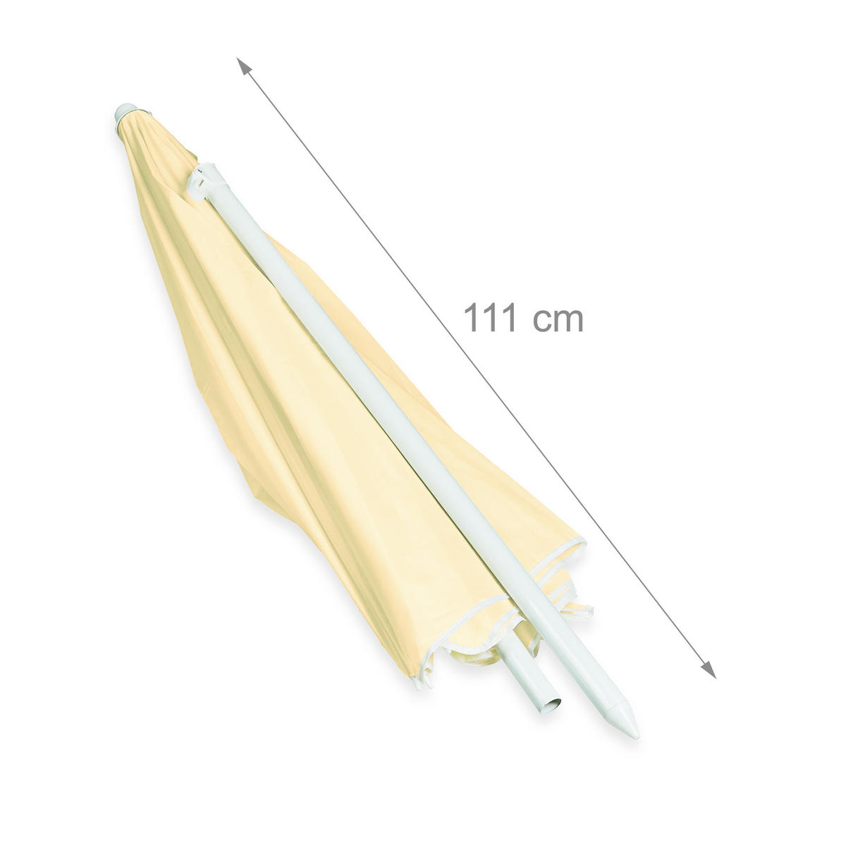 SONNENSCHIRM - Gelb, Textil/Metall (180/180cm) - Relaxdays