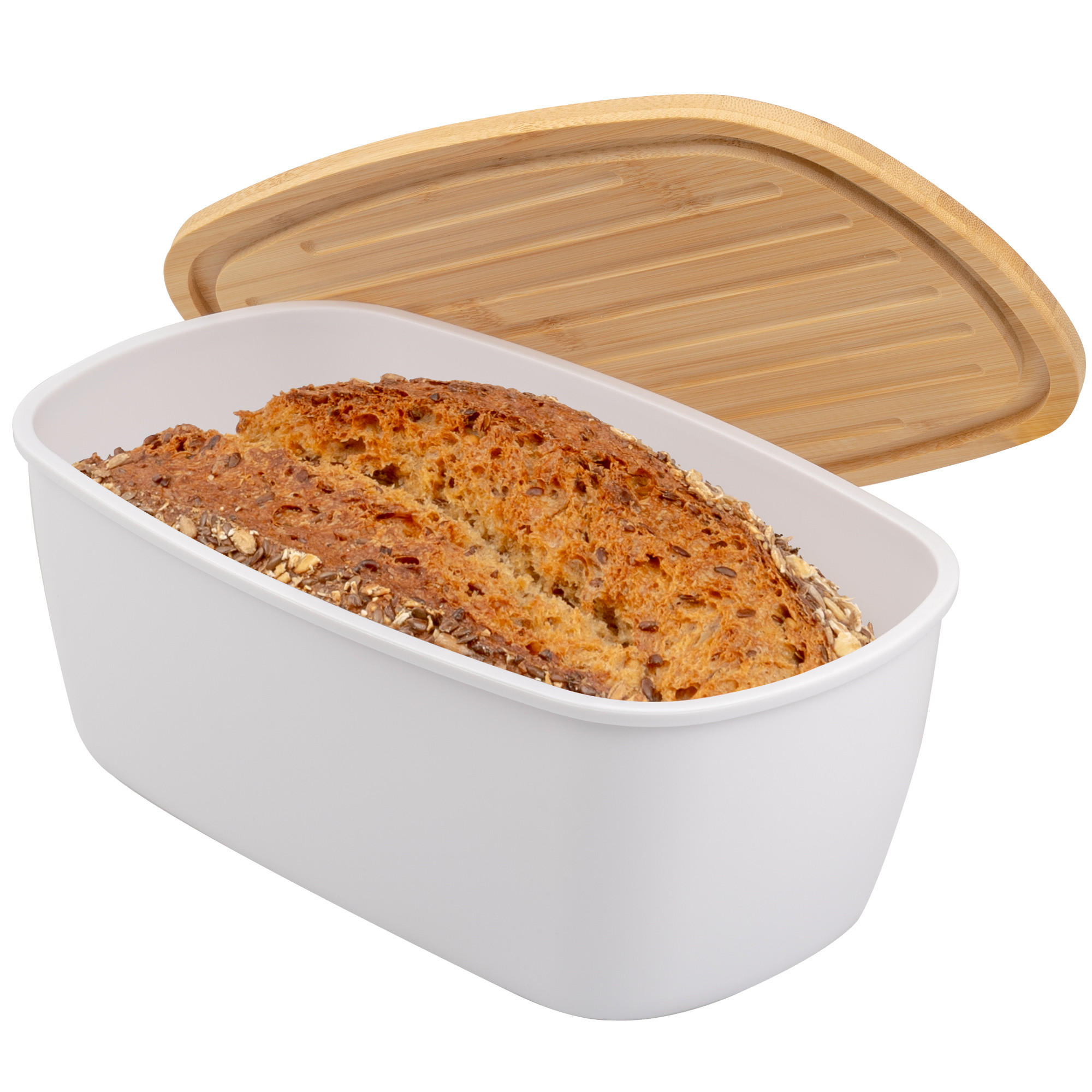BROTKASTEN, weiß - Weiß, Kunststoff (22.5/13.5/37cm) - bremermann