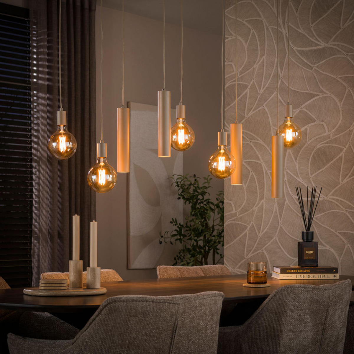 HÄNGELEUCHTE Vela Beige 28/120/150 cm - Beige, Textil (28/120/150cm) - Hoyz Collection