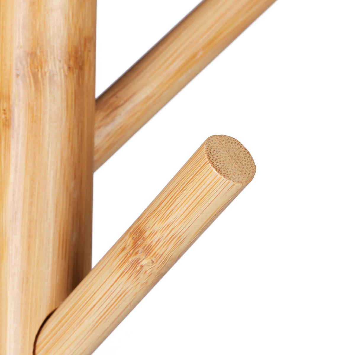 GARDEROBENSTÄNDER - Hellbraun, Holz/Holzwerkstoff (37/181/37cm) - Relaxdays