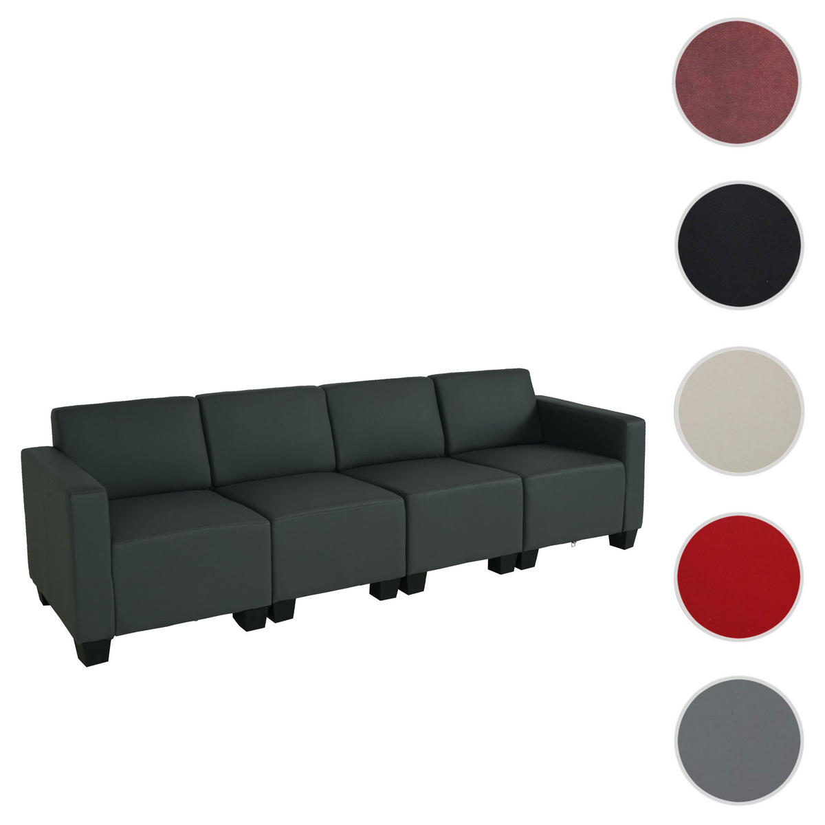 4-SITZER SOFA Grau - Grau, Textil (250/76/72cm) - MCW
