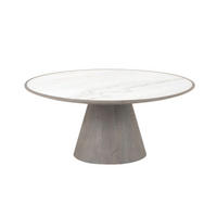 COUCHTISCH aus eiche und marmor - mafra 80/80/35 cm - Apfelbaumfarben, Holz (80/80/35cm) - Signature