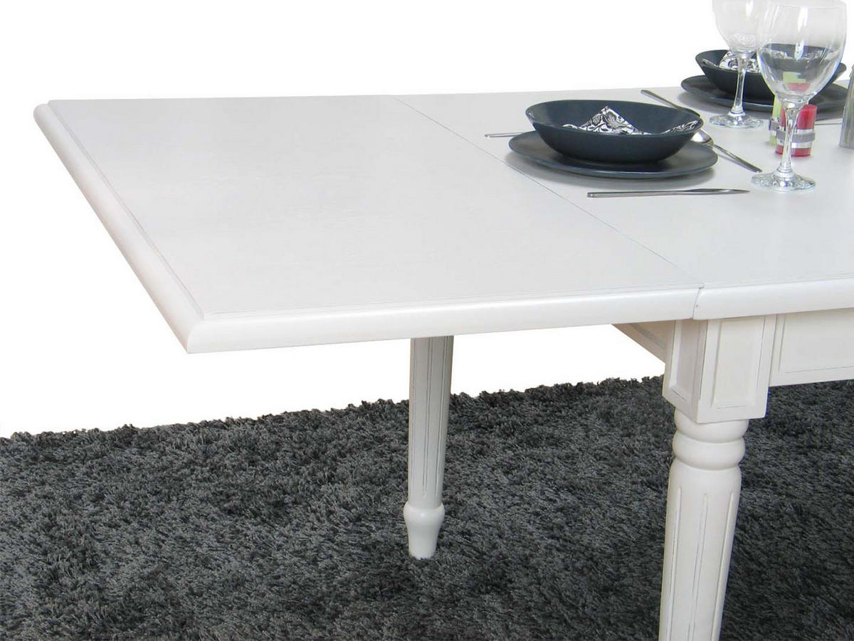 ESSTISCH 100x180/280 cm antik weiß - Weiß, Holzwerkstoff (100/180/75cm) - ebuy24