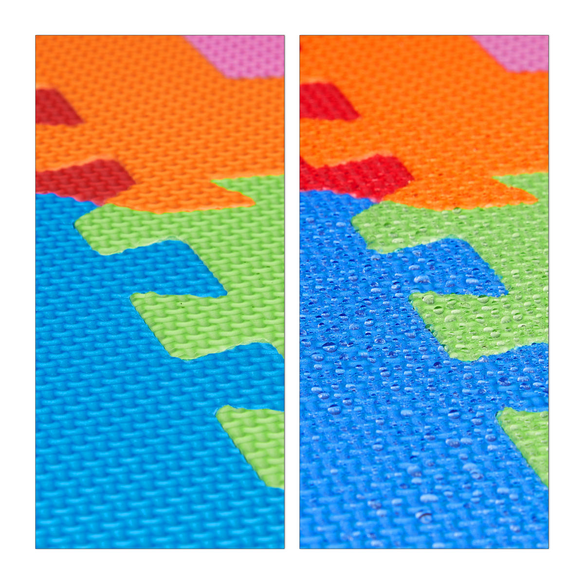 SPIELMATTE Puzzle - Multicolor, Kunststoff (31.5/31.5cm) - Relaxdays
