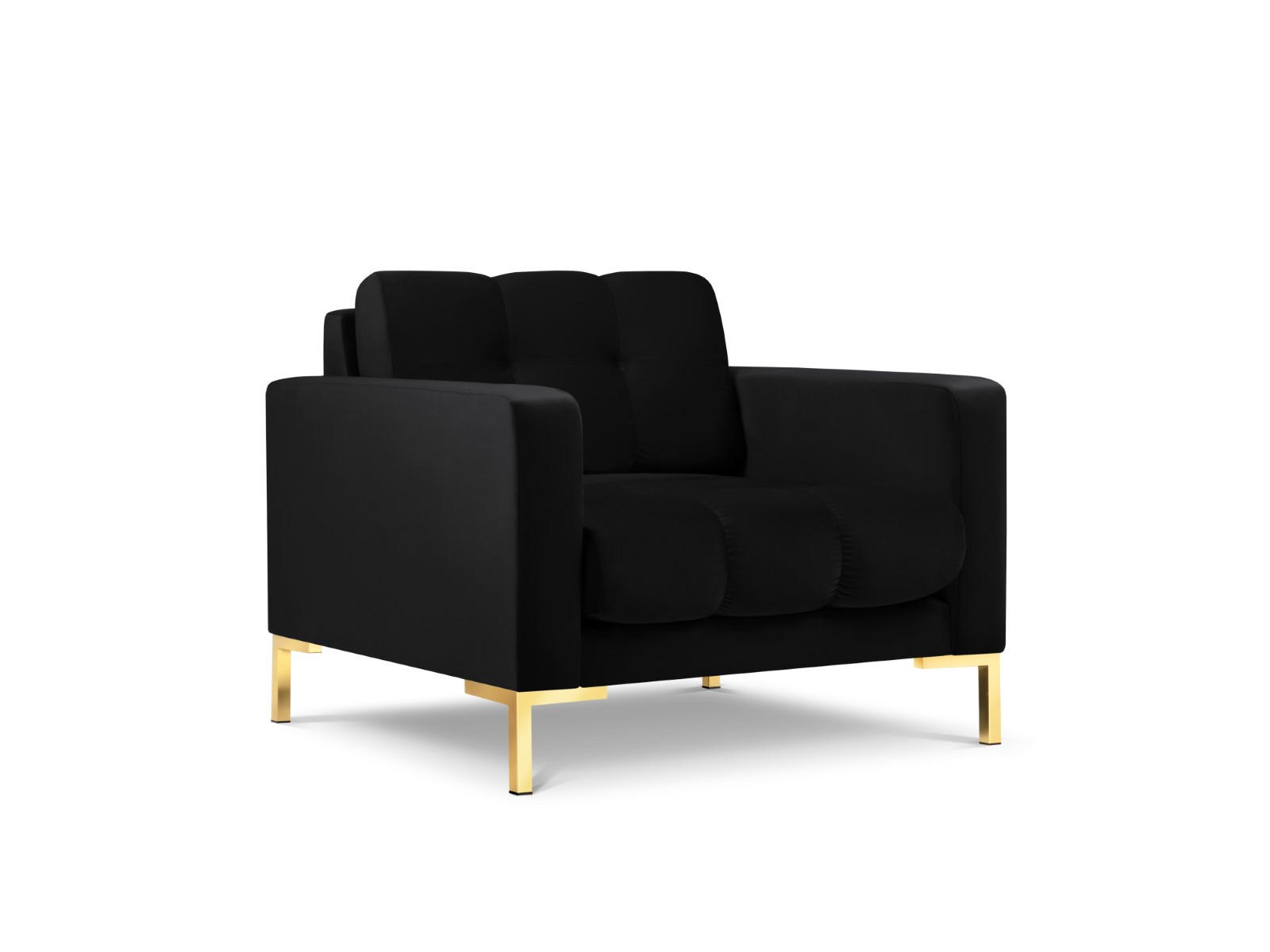 SESSEL Mamaia aus Samt schwarz - Schwarz, Textil (92/75/87cm) - Micadoni
