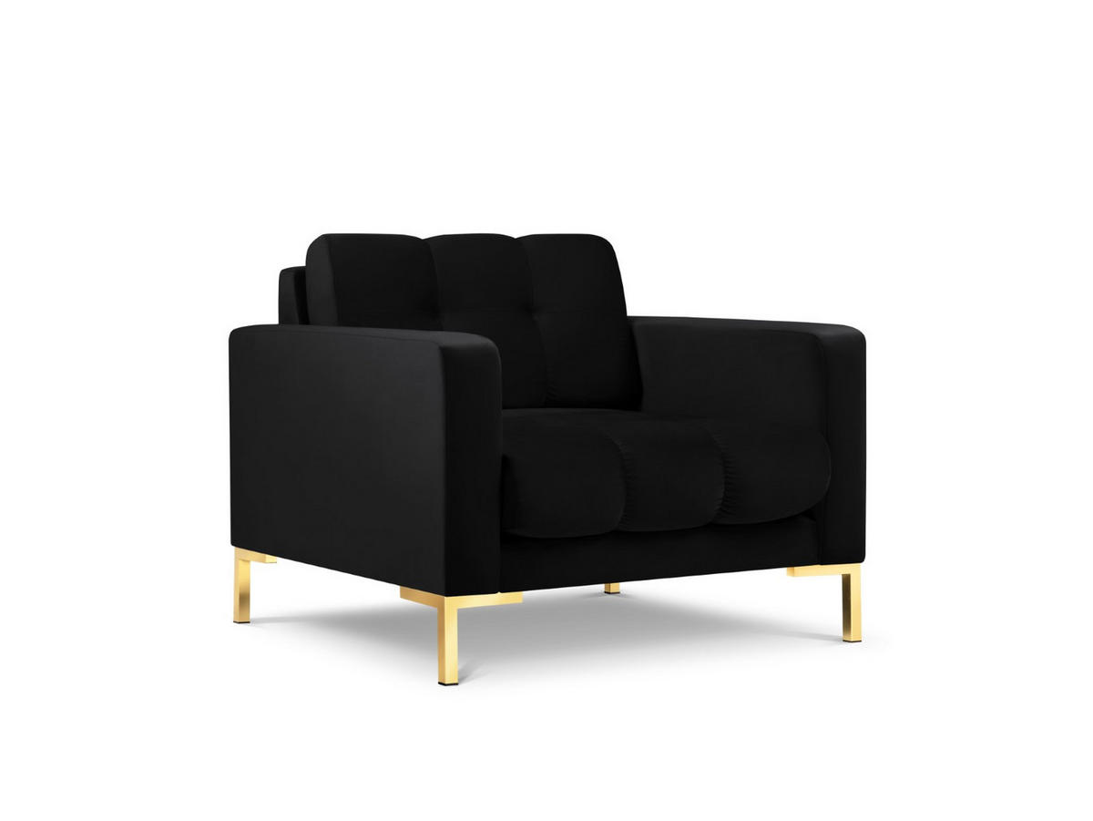 SESSEL Mamaia aus Samt schwarz - Schwarz, Textil (92/75/87cm) - Micadoni