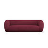 SOFA Essen aus Boucle burgundfarben 3 Sitzplätze - Bordeaux, Textil (95/86/230cm) - Cosmopolitan Design