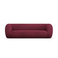 SOFA Essen aus Boucle burgundfarben 3 Sitzplätze - Bordeaux, Textil (95/86/230cm) - Cosmopolitan Design