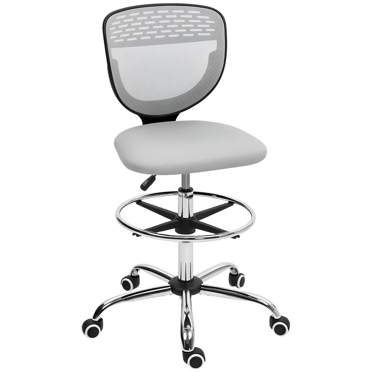 DREHSTUHL DE-05239 Höhenverstellbar & gepolstert Hellgrau - Hellgrau, Metall (59/126/59cm) - ComfortXL