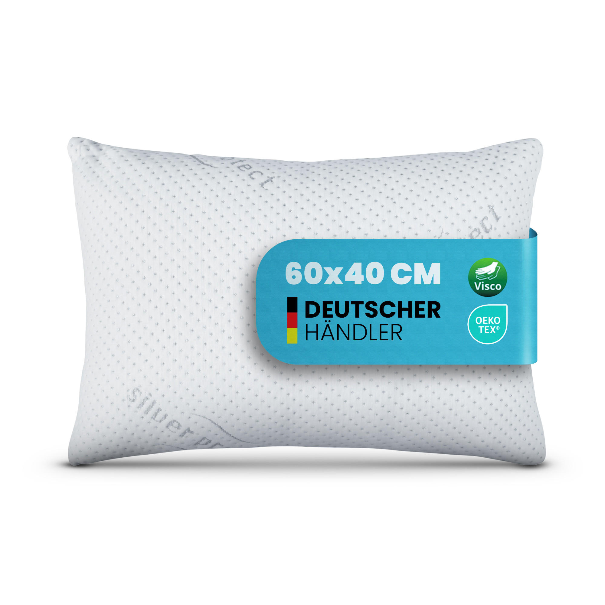 NACKENKISSEN Silver Protect 60x40x10cm - Weiß, Textil (60/40cm) - Bestlivings
