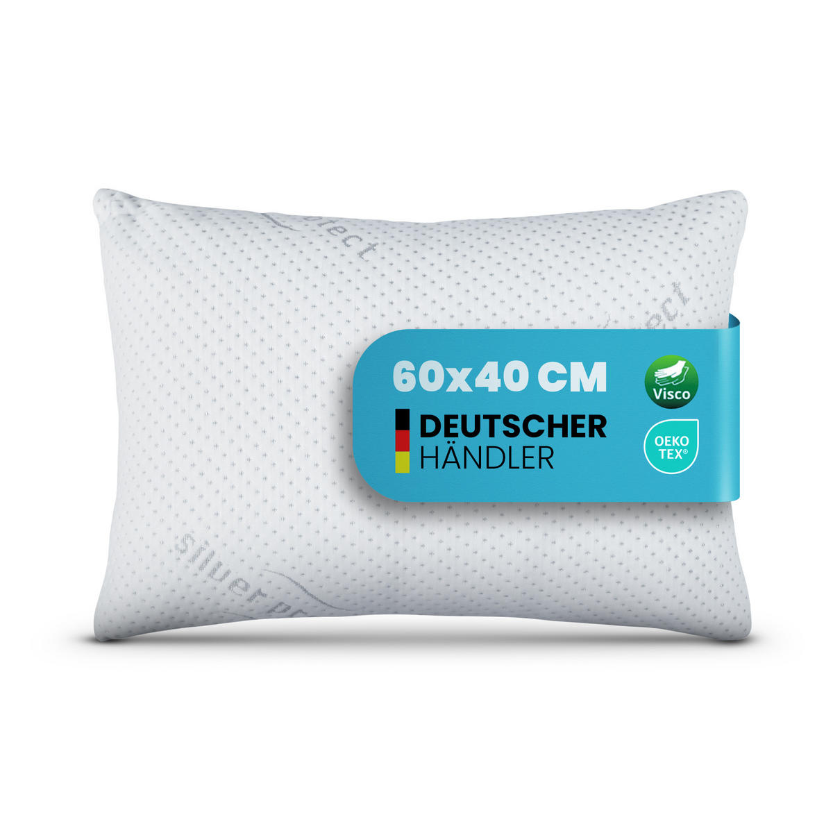 NACKENKISSEN Silver Protect 60x40x10cm - Weiß, Textil (60/40cm) - Bestlivings
