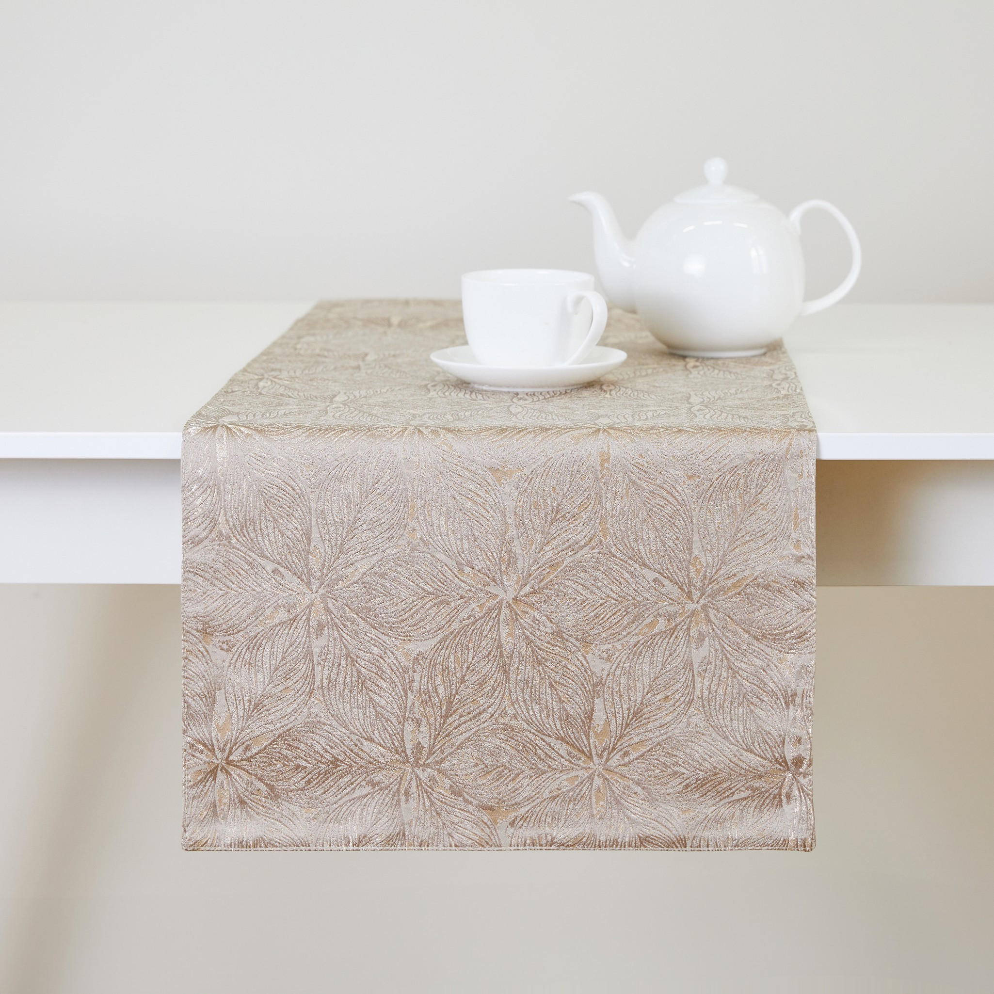 TISCHLÄUFER Redena - Sandfarben, Textil (180/40/1cm) - home&you