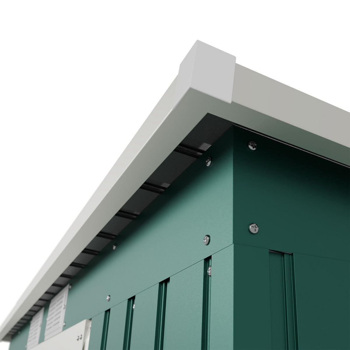 GERÄTESCHUPPEN M Dunkelgrün - Grün, Metall (218/174/132cm) - Juskys