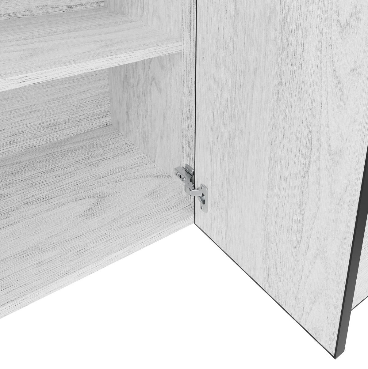 KOMMODE aus Spanplatte 140x42x77cm in Weiß mit Soft-Close - Weiß, Holzwerkstoff (140/77/42cm) - Modfu