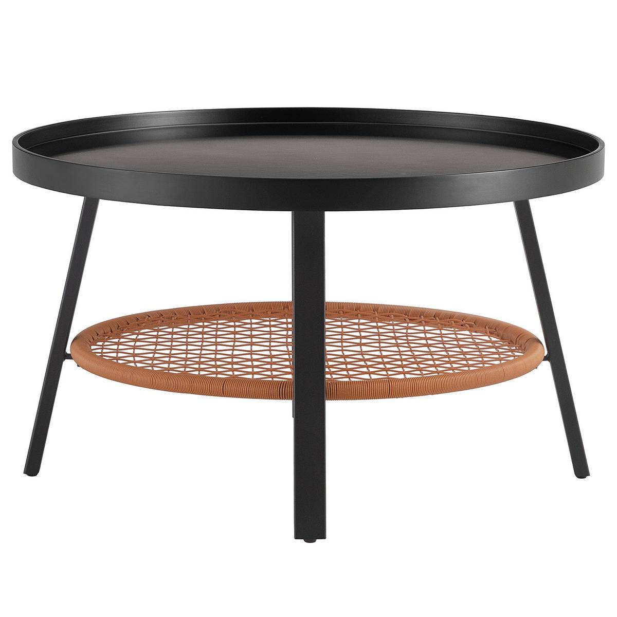 COUCHTISCH - Holzwerkstoff / Kunststoff / Metall - Schwarz, Holzwerkstoff/Metall (80/80/45cm) - home24